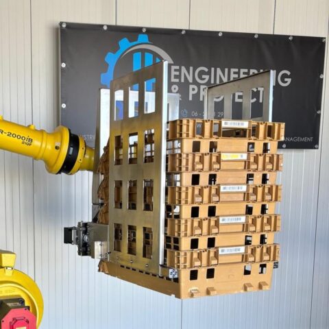 robotgrijper voor geautomatiseerde handling van broodkratten​​